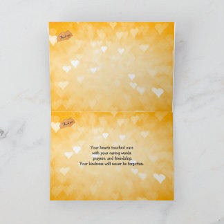 Tocaste nuestro corazón, doblado tarjeta de agrade