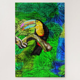 Toco del rompecabezas del rompecabezas del pájaro 