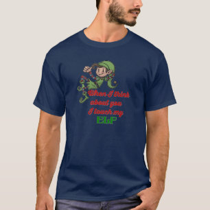 Toco mi camiseta del humor del navidad del duende