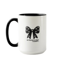 Toda Atada Con Estilo taza – Lazo Negro Elegante