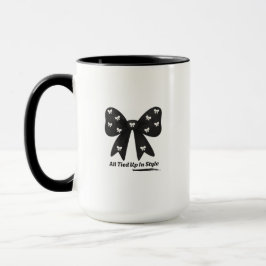 Toda Atada Con Estilo taza – Lazo Negro Elegante