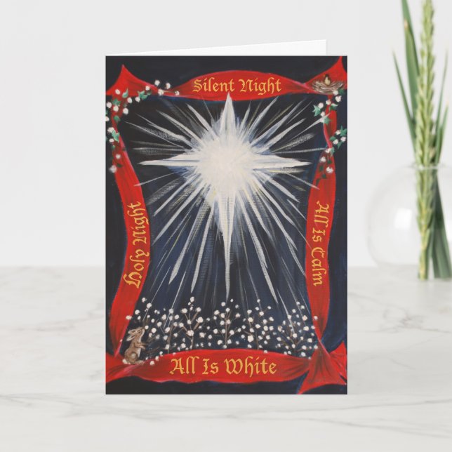 Toda es tarjeta de Navidad blanca del campo del (Anverso)