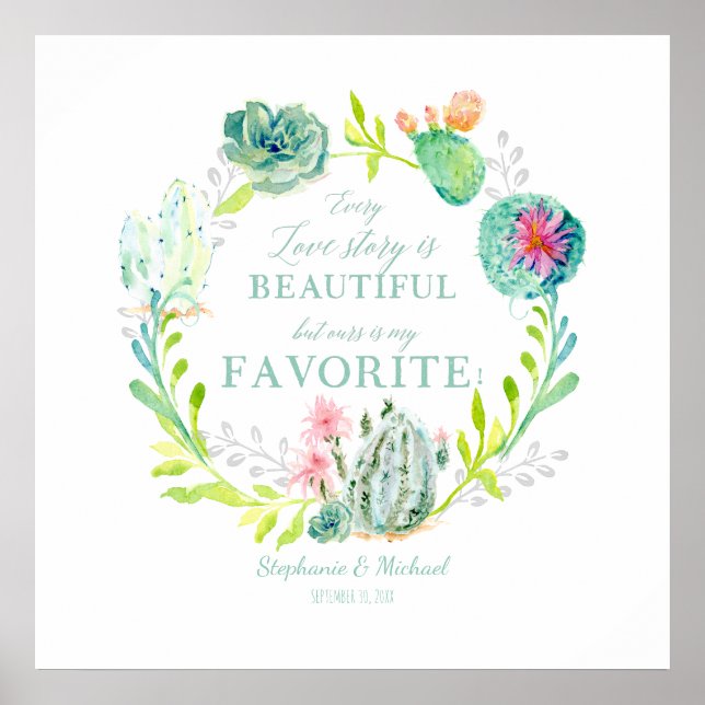 Toda historia de amor es arte exitoso de Cactus he (Frente)