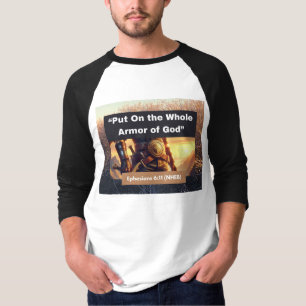 Toda la armadura de Dios - camiseta de 3/4 de long