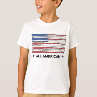 Toda la camiseta americana de la bandera del