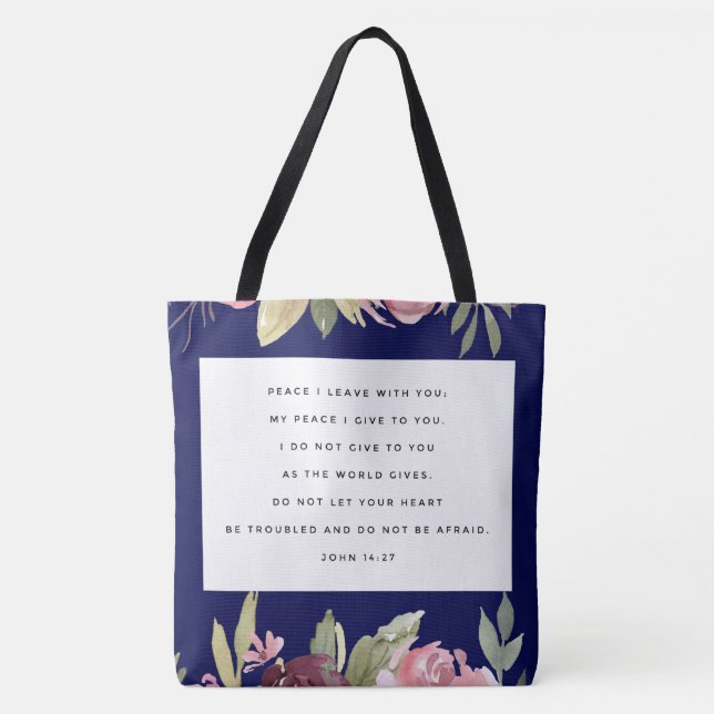Toda la Escritura Cristiana Diseño Bolsa de Tote (Anverso)