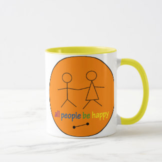 Toda la gente sea taza grande feliz