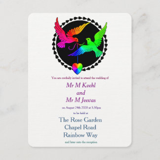 Toda la invitación a la boda gay arcoiris