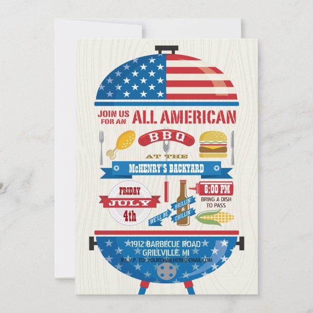 Toda la invitación a la fiesta norteamericana del  (Anverso)
