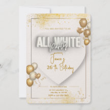 Toda la invitación de cumpleaños de White