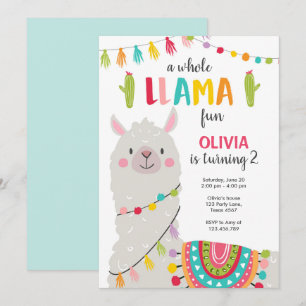 Toda la llama de la diversión invitación de cumple