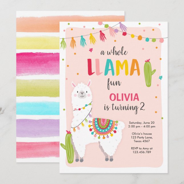 Toda la llama de la diversión invitación de cumple (Anverso / Reverso)