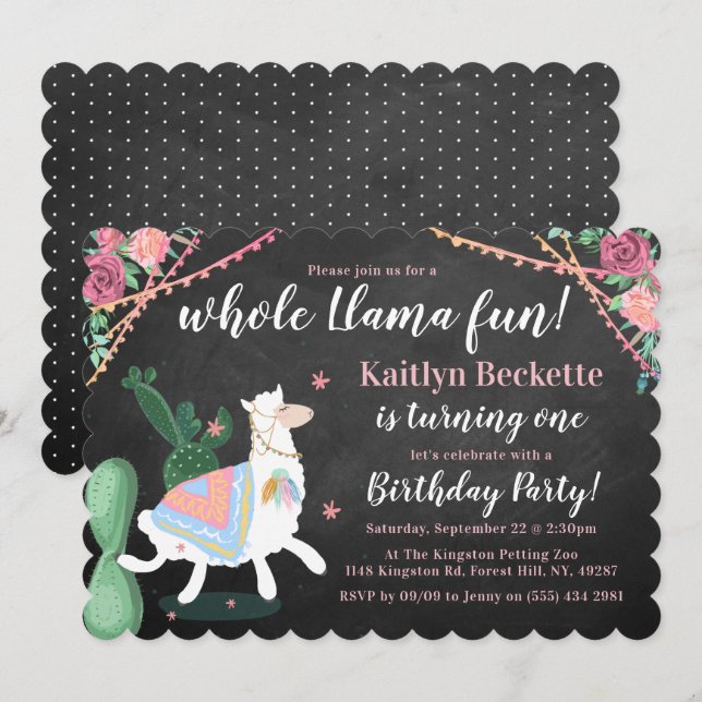 ¡Toda la Llama Diversión! 1.ª invitación a la fies (Anverso / Reverso)