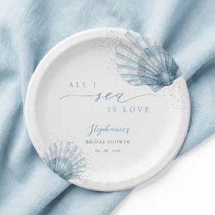 Toda la Mar es Amor Platos de Papel para Despedida
