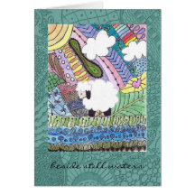 Toda la tarjeta de la ocasión con las ovejas