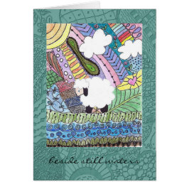 Toda la tarjeta de la ocasión con las ovejas