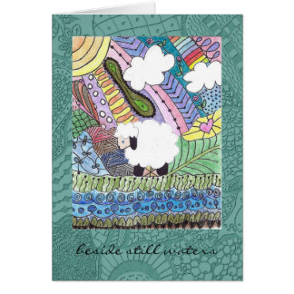 Toda la tarjeta de la ocasión con las ovejas