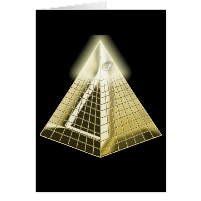 Toda la tarjeta de la pirámide del ojo que ve (Frente)