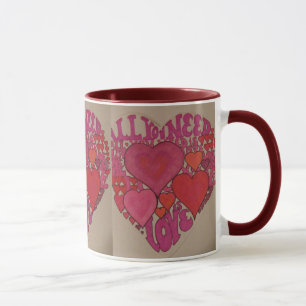 Toda lo que usted necesita es taza del corazón del