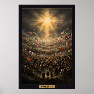 Toda Nación — Póster de la Multitud con Marco