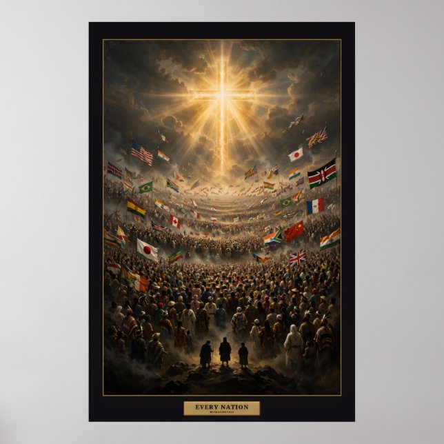 Toda Nación — Póster de la Multitud con Marco (Frente)