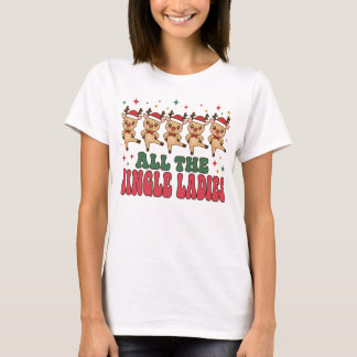 Todas las camisetas de las damas de jingle, divert