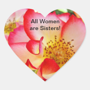 ¡Todas las mujeres son hermanas! pegatinas Flores 