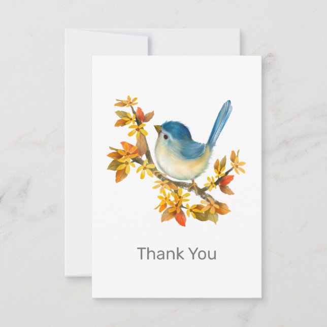 Todas las Occassion Blue Bird Gracias Tarjeta de N (Anverso)