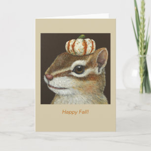 Todas las tarjetas de caída de chipmunk y calabaza