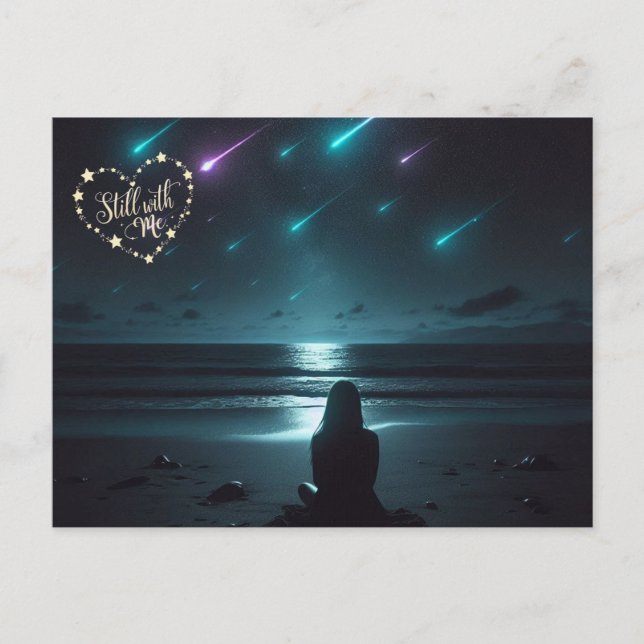 Todavía conmigo - tarjeta postal de apoyo de dolor (Anverso)