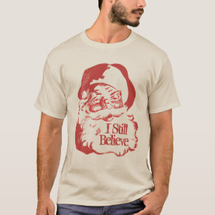 Todavía creo el camisetas divertido de Papá Noel