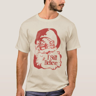 Todavía creo el camisetas divertido de Papá Noel