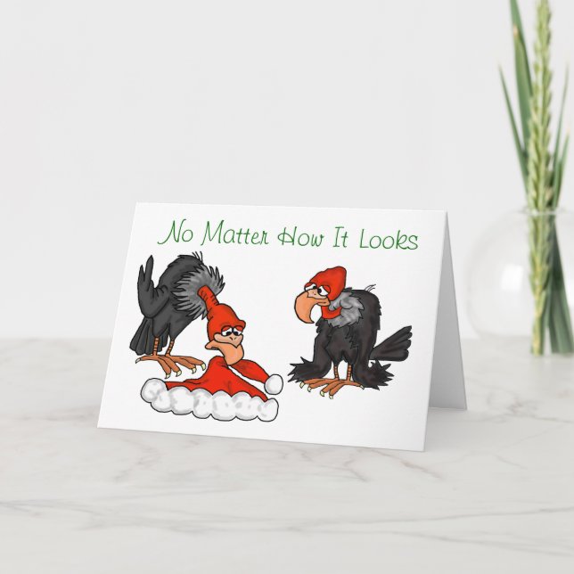 Todavía creo la tarjeta de Navidad de los buitres (Anverso)