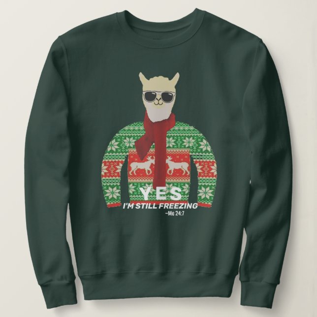 Todavía estoy helando suéter de Navidades feos, Ll (Anverso del diseño)