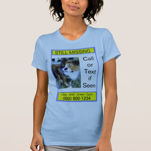 Todavía Falta Gato O Perro En Camiseta Azul Claro (Anverso)