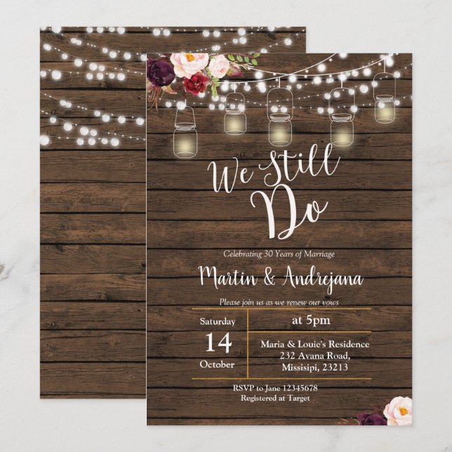 Todavía hacemos la tarjeta de invitación del anive (Anverso / Reverso)