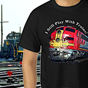 Todavía juego con trenes diesel camiseta de locomo