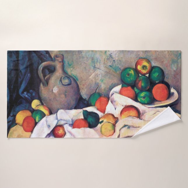 Todavía la vida con las frutas, Paul Cezanne (Toalla de baño)