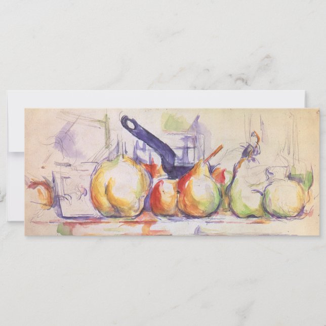 Todavía la vida con Saucepan de Paul Cezanne (Anverso)
