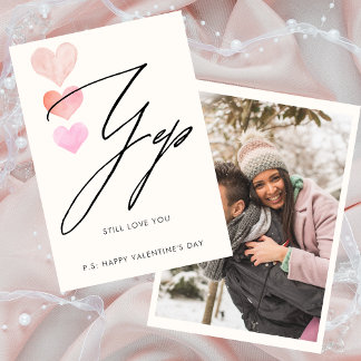 Todavía te amo tarjeta de San Valentín de fotos