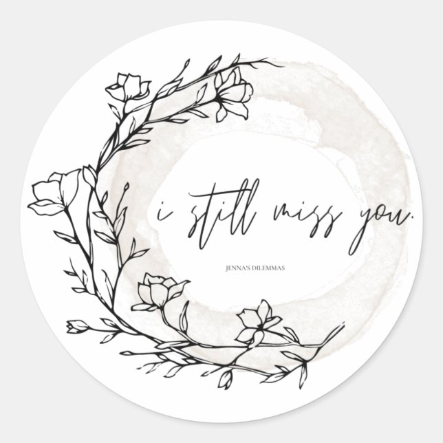 Todavía te echo de menos Pegatina (Anverso)