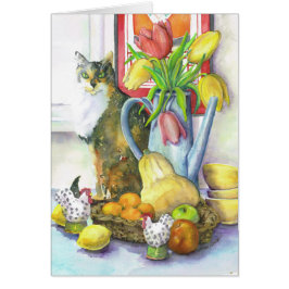 Todavía vida con el gato