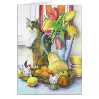 Todavía vida con el gato