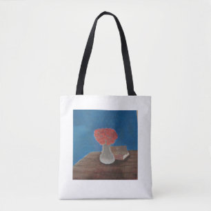 Todavía vida con la bolsa de asas de los rosas