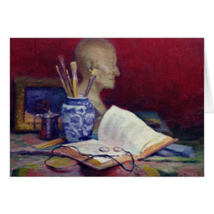 Todavía vida con la cabeza de Voltaire