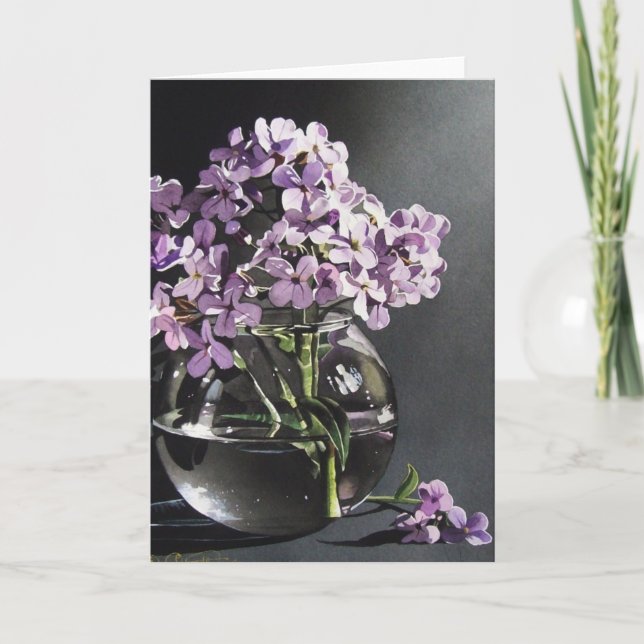 Todavía vida con la tarjeta de felicitación de (Anverso)