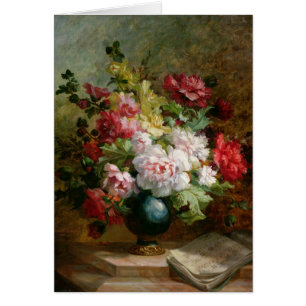 Todavía vida con las flores y la partitura