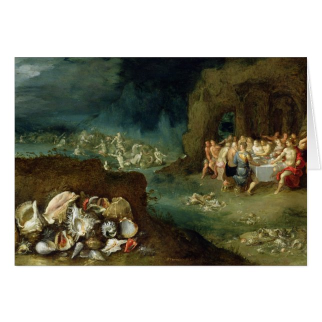 Todavía vida de cáscaras con el banquete de dioses (Anverso (Horizontal))