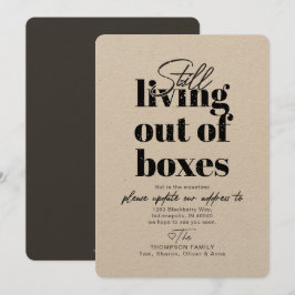 Todavía viviendo de cajas moviendo la Invitación