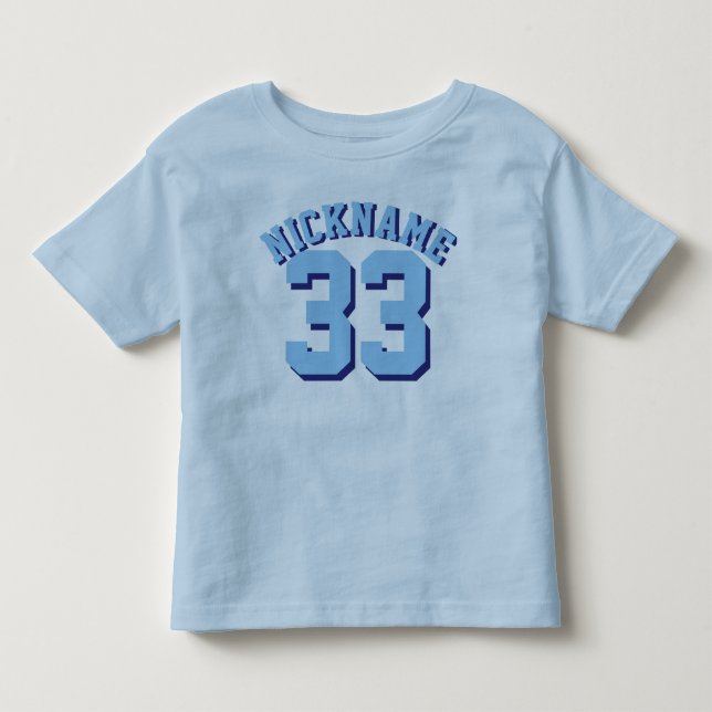 Toddler azul | Diseño de Jersey Deportivo (Anverso)